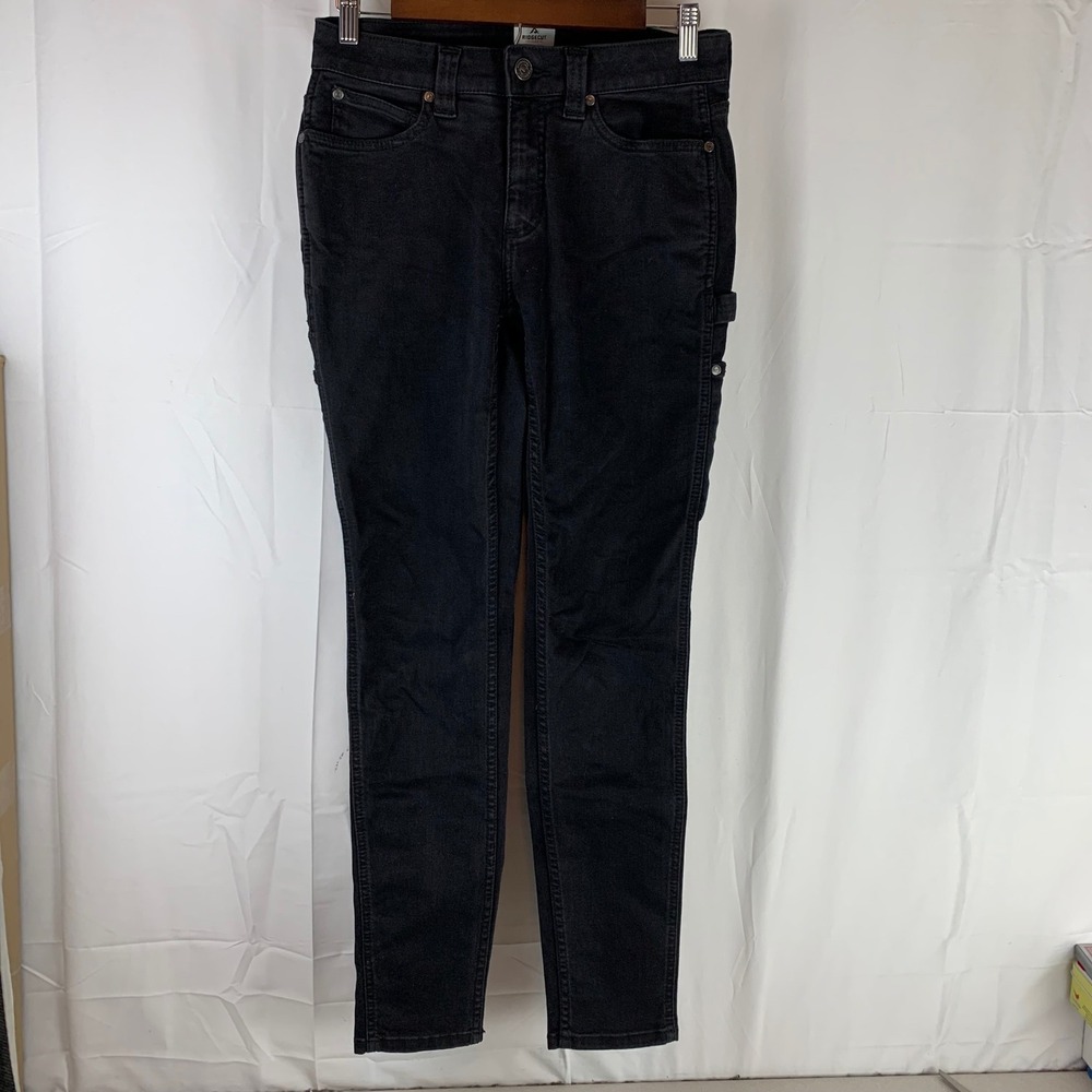 Ridgecut Carpenter Jeans Women 8 Black‎ Slim Fit Toughwear Utility Pants